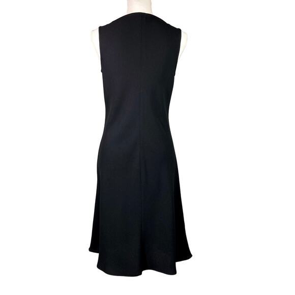 Jones New York Little Black Dress Draped Neck Sleeveless Size 10 - Picture 3 of 8